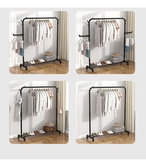 Perchero Exhibidor Colgadores Ropa Metálico Ruedas - Norplat-4