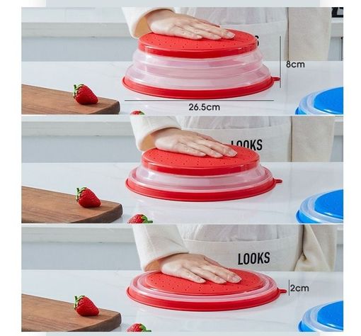 Tapa Microondas 27cm Plegable Anti Salpicadura - Norplat-3