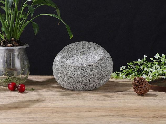 Mortero De Piedra 16cm Moledor Ideal Especias Coctel - Norplat-5