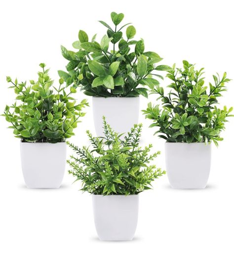 Norplat 4 Plantas Artificiales Decorativas Hogar Macetas-0