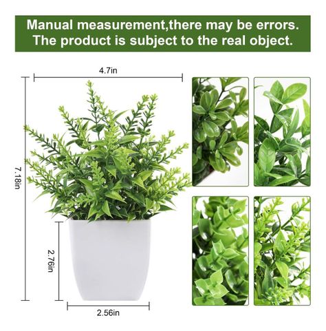 Norplat 4 Plantas Artificiales Decorativas Hogar Macetas-1