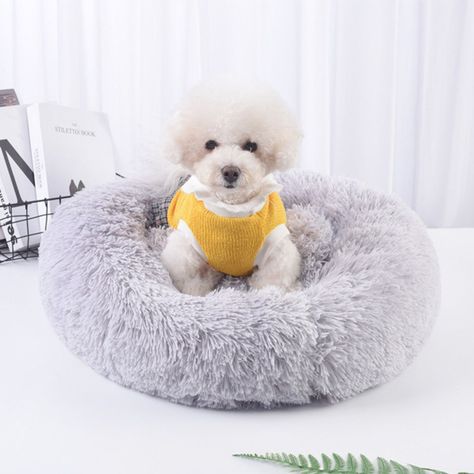 Cama Antiestrés Peluda Para Perros Y Gatos 70cm L Originales - Norplat-1