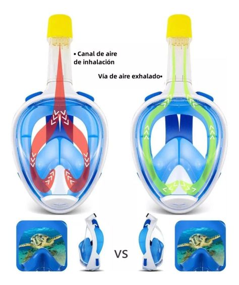 Mascara De Snorkel Buceo Fullface Completa C/ Soporte Camara-3