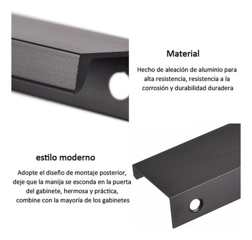 10 Tiradores Para Muebles Cocina Tornillos Manillas Norplat-3