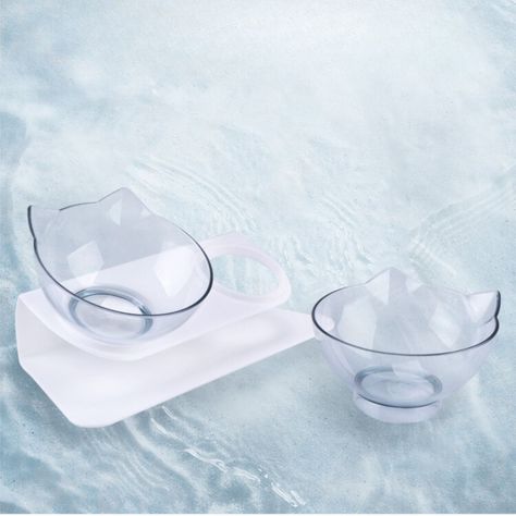 Plato Doble Para Mascotas Con Forma De Gato 15° - Norplat-4