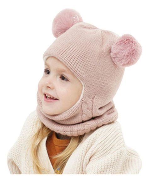 Gorro Con Cuello Bebés 6m A 2 Años Invierno Abrigado Norplat-0