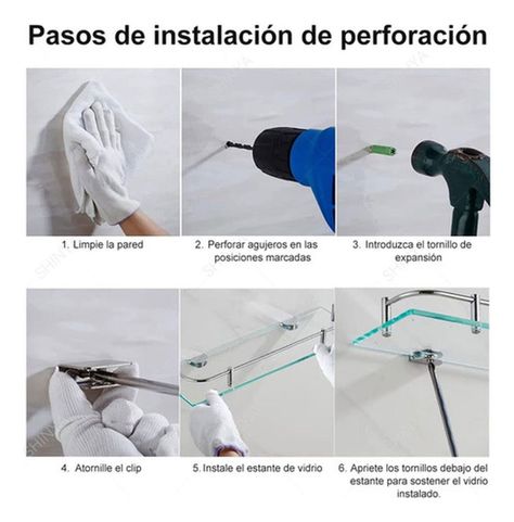 Organizador Ducha Repisa Baño Set 2 Vidrio Templado Norplat-2
