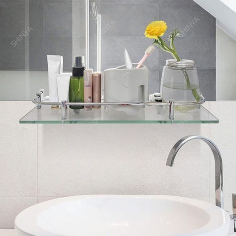 Organizador Ducha Repisa Baño Set 2 Vidrio Templado Norplat-7