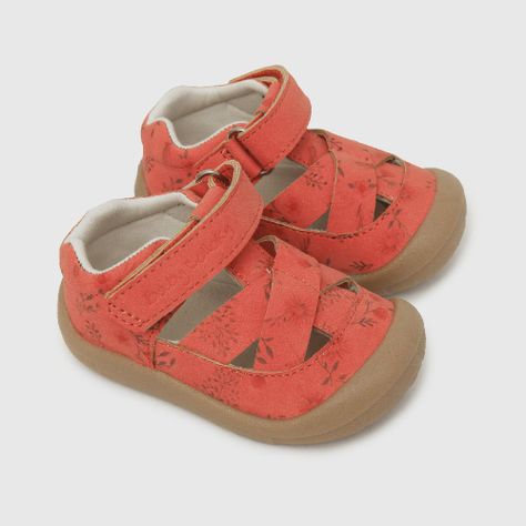 Sandalia Colloky floral con velcro rojo Bebes (17 a 20) 233-0