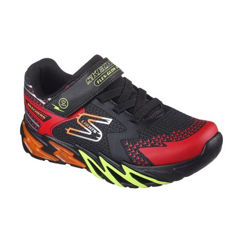 Zapatillas Skechers S-Lights Flex Glow Bolt Black Red Niños 400138L-BKRD-0