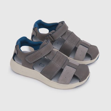 Sandalia Colloky de niño franciscana cuero gris (28 a 36) 5-0