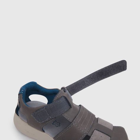 Sandalia Colloky de niño franciscana cuero gris (28 a 36) 5-4