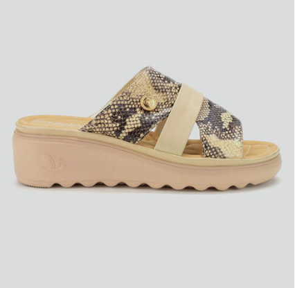 Sandalia Mujer Brown Franjas New Walk 0926-3-40-3