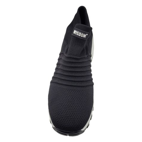 ZAPATILLAS WISDOM SIN CORDONES BLANCO/NEGRO W036-3
