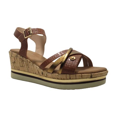 SANDALIAS DE FIESTA ALQUIMIA CARAMELO 3519-0