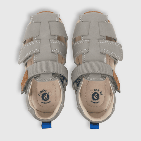 Sandalia Colloky 2 velcros franciscana gris Bebes (18 a 21)-3