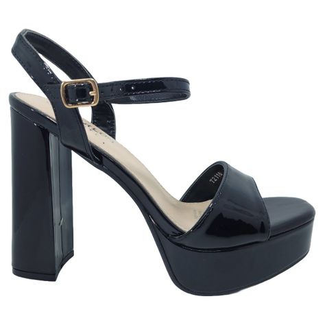 SANDALIAS DE FIESTA HUALUNAOTE BLACK CHAROL | T2116-0