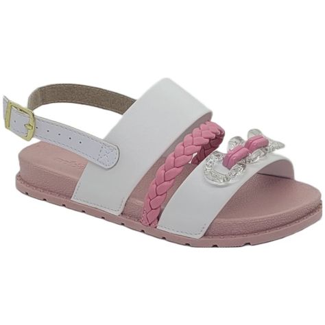 Sandalias Molekinha Blanco/rosado Niñas 2341.106.23876.8282-0