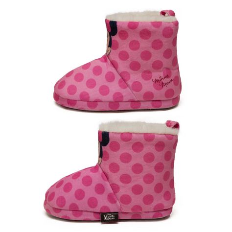 Pantufla Bota Niña Minnie Rosado Disney TBC 620881REG-1