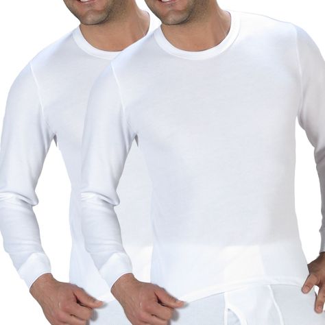 PACK 2 CAMISETAS HOMBRE MANGA LARGA 100% ALGODÓN RIB-0
