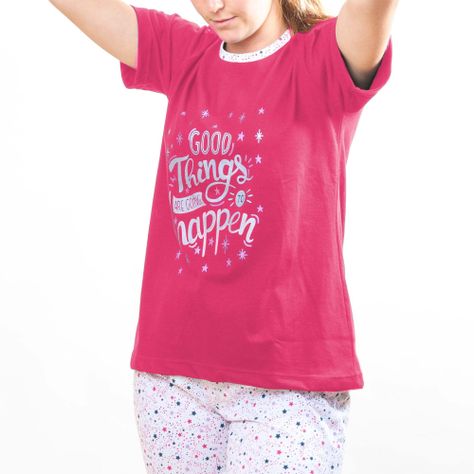 PIJAMA ALGODÓN CORTO MUJER CON ESTAMPADO -0