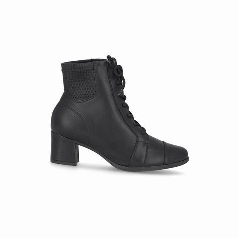 Botin Mujer Negro Danubia/Cordones Piccadilly-0