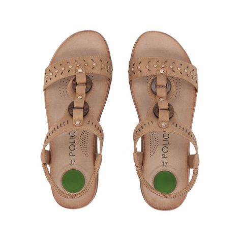 Sandalia Mujer Camel Camila Police-1
