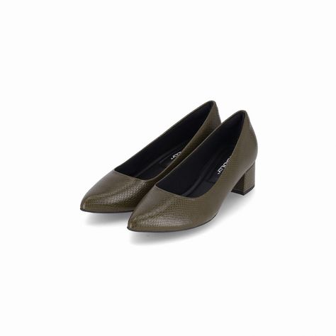 Zapato Mujer Verde Militar/Snake Taci Piccadilly-1