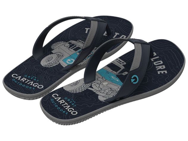 Sandalia Hombre Gris/Azul Dakar Cartago-4