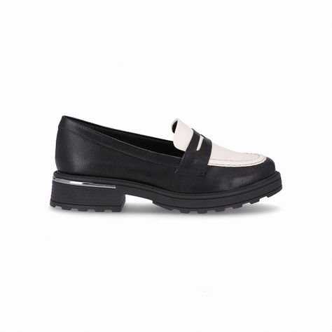 Mocasin Mujer Negro/Blanco Gisa Piccadilly-0