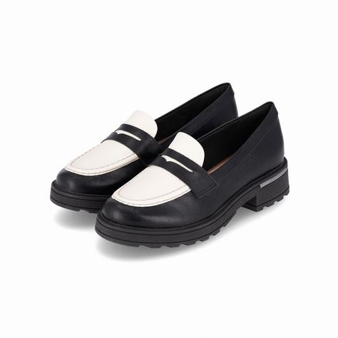 Mocasin Mujer Negro/Blanco Gisa Piccadilly-2