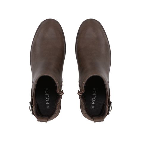Botin Mujer Café Harper Police-1