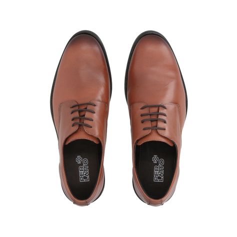 Zapato Formal Hombre Cuero Marron Perlatto-1