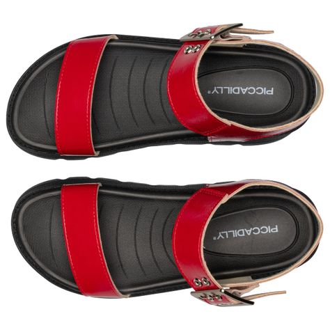 Sandalia Mujer Rojo/Negro Cati 793 Piccadilly-2