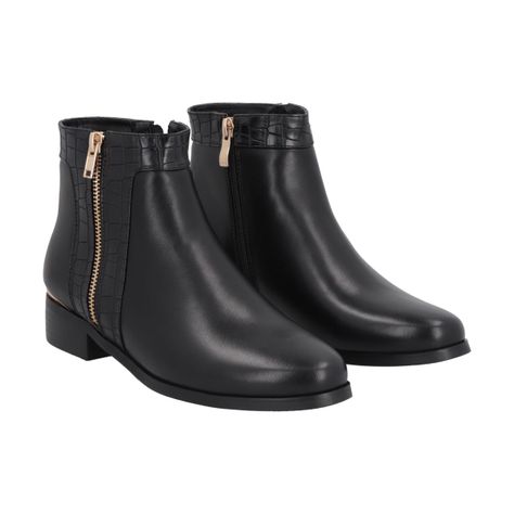 Botin Mujer Negro Essencial Police-0