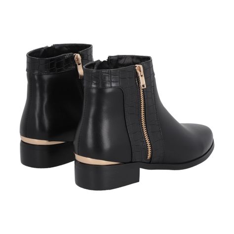 Botin Mujer Negro Essencial Police-3