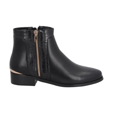 Botin Mujer Negro Essencial Police-4