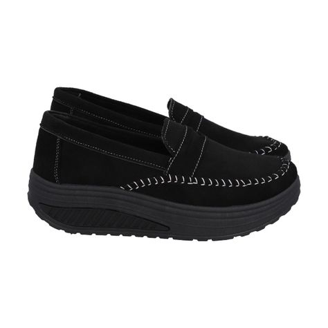 Mocasín Mujer Negro/Gris Sole  Police-2