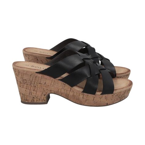 Sandalia Mujer Negro Flora Police-2
