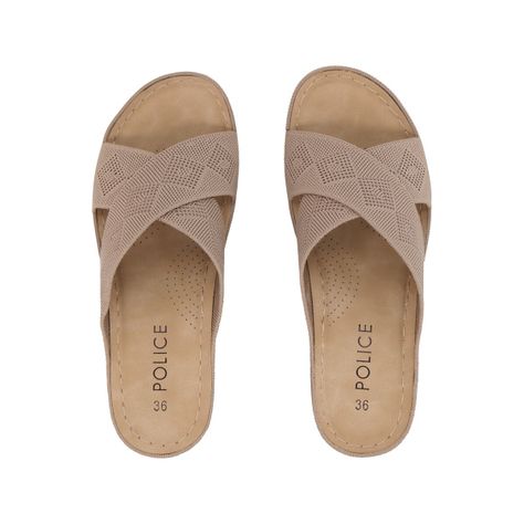 Sandalia Mujer Camel Juana  Police-3