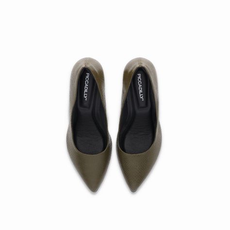 Zapato Mujer Verde Militar/Snake Luiza 442 Piccadilly-2