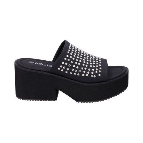 Sandalia Mujer Negro Fast Police-4
