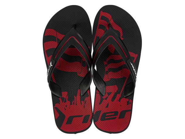 Sandalia Hombre Negro/Rojo Strike Rider-0