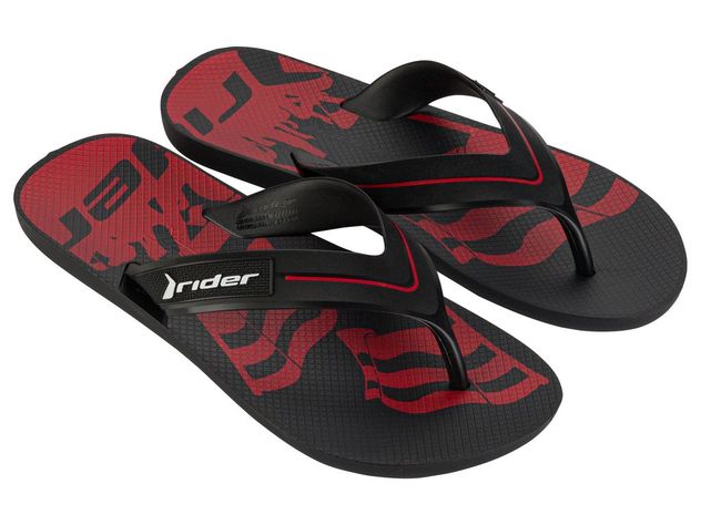 Sandalia Hombre Negro/Rojo Strike Rider-1