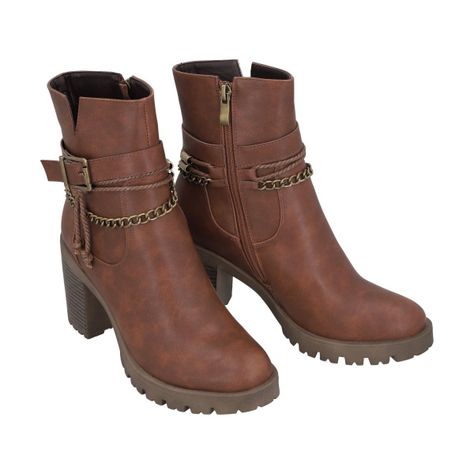 Bota Mujer Café Alison Police-4