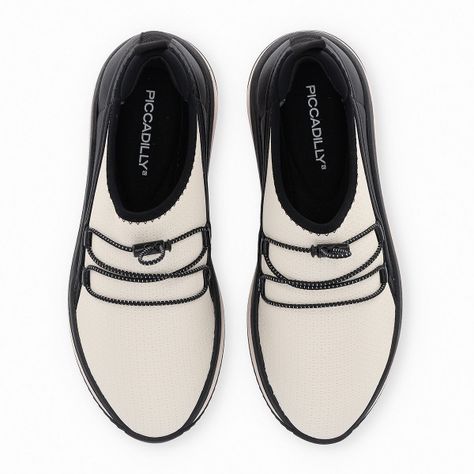 Zapatilla Mujer Blanco Nadine y Negro Piccadilly-2