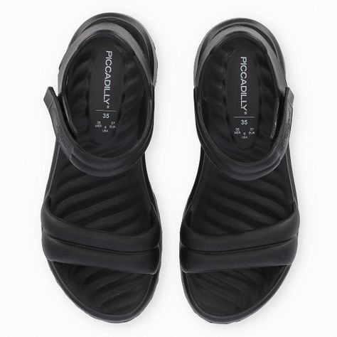 Sandalia Mujer 83 Marshmallow Negro Piccadilly-3