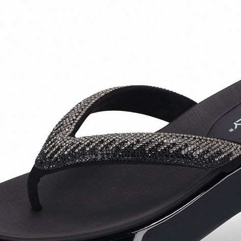 Sandalia Mujer Strass Sol Negro Piccadilly-4