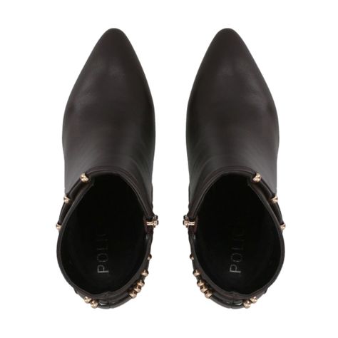Botin Mujer Negro/Dorado Tini Police-1