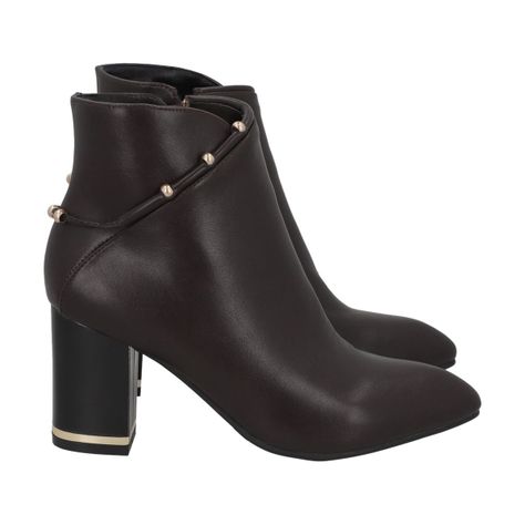 Botin Mujer Negro/Dorado Tini Police-2